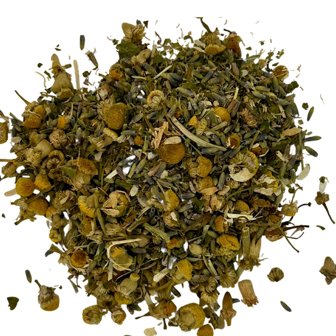 Good Night Herbal Sleep Tea in tea bags with chamomile, lavender and passionflower
